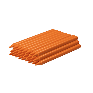 Jovi Plasticolor Estuche de 25 Ceras Plasticas - Resistentes - No Manchan - Agradable de Rayar - Acabado Brillante - Gran Duracion - Color Naranja