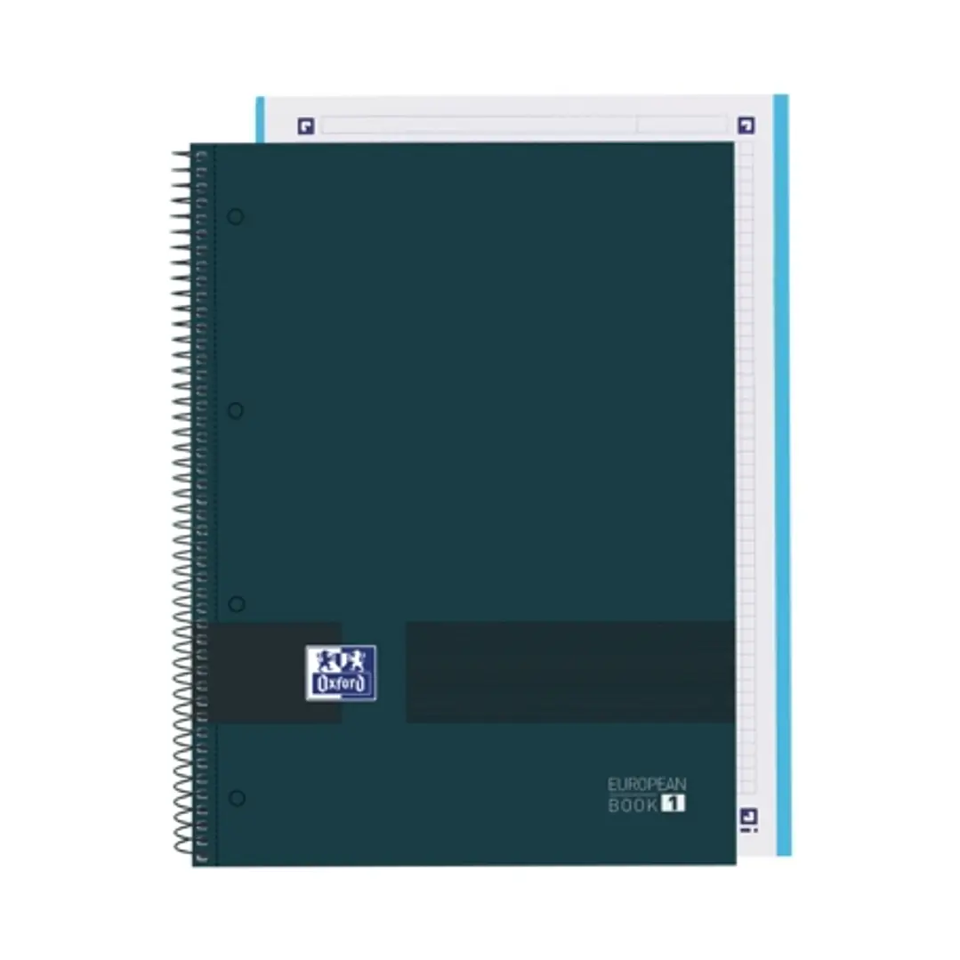 Oxford & You A4+ Europeanbook - Tapa Extradura Resistente - Cuaderno con 80 Hojas - Cuadricula 5x5 - Color Azul 1