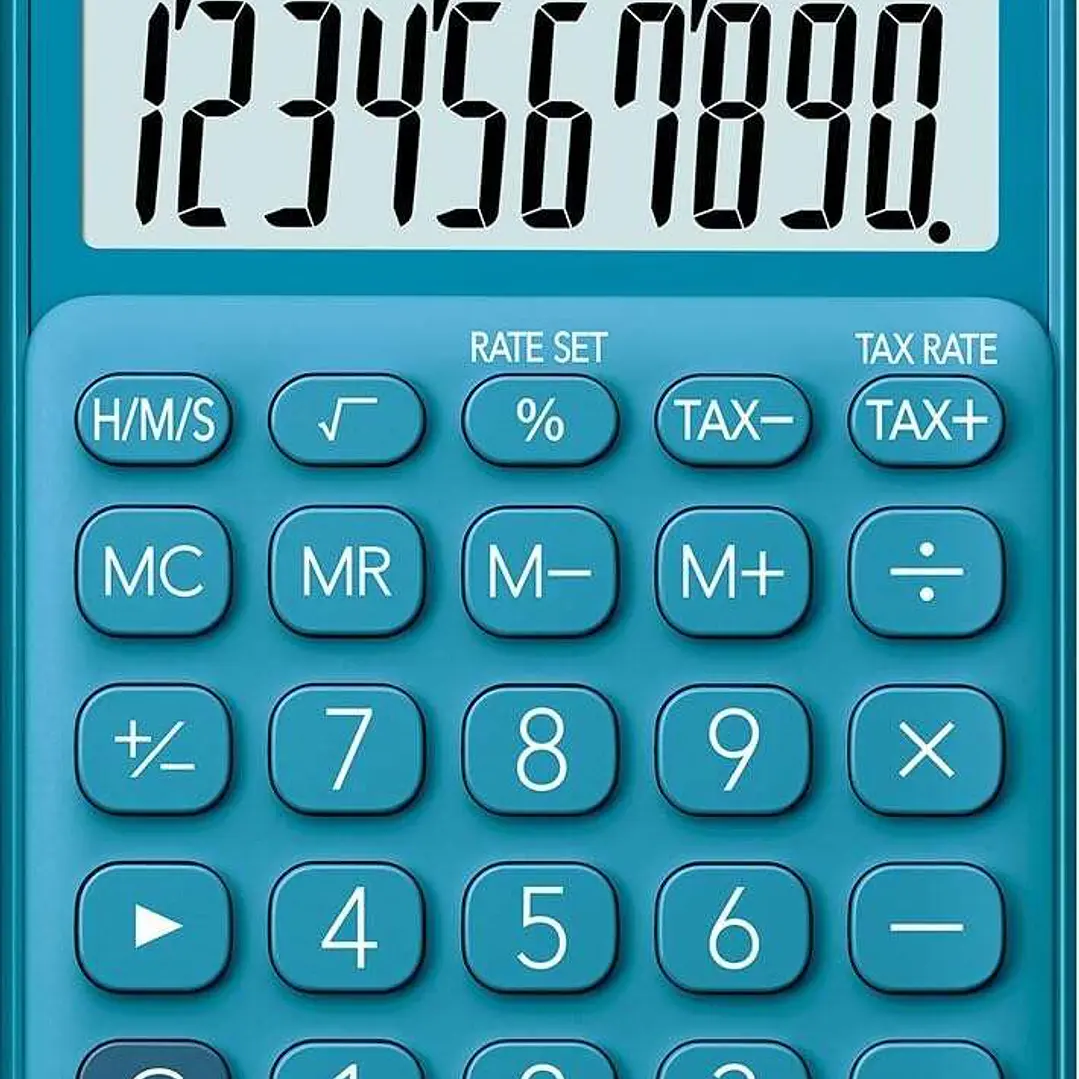 Casio SL-310UC Calculadora de Bolsillo - Calculo de Impuestos - Pantalla LCD de 10 Digitos - Solar y Pilas - Color Azul 1