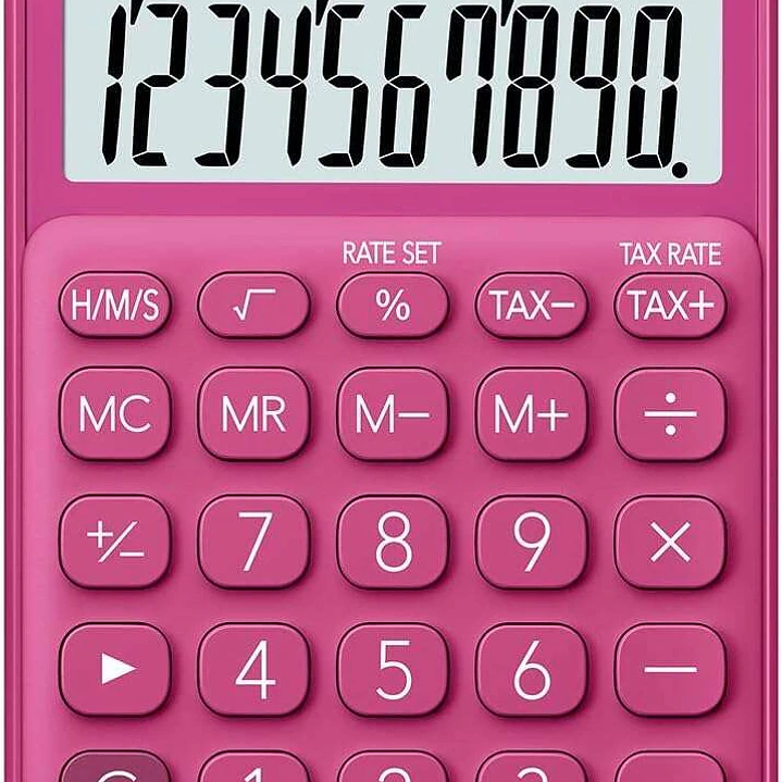 Casio SL-310UC Calculadora de Bolsillo - Calculo de Impuestos - Pantalla LCD de 10 Digitos - Solar y Pilas - Color Rojo 1