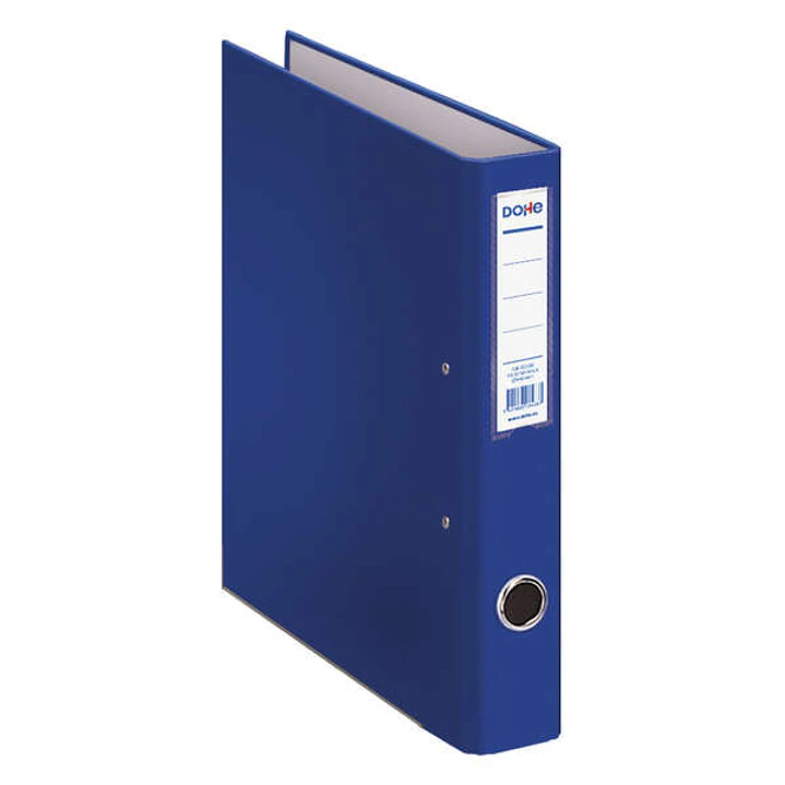 Dohe Carpeta de 2 Anillas Mixtas 40mm - Tamaño Folio - Medidas 285x350x60mm - Ollao y Tarjetero en Lomo - Carton Forrado con Polipropileno - Color Azu 1