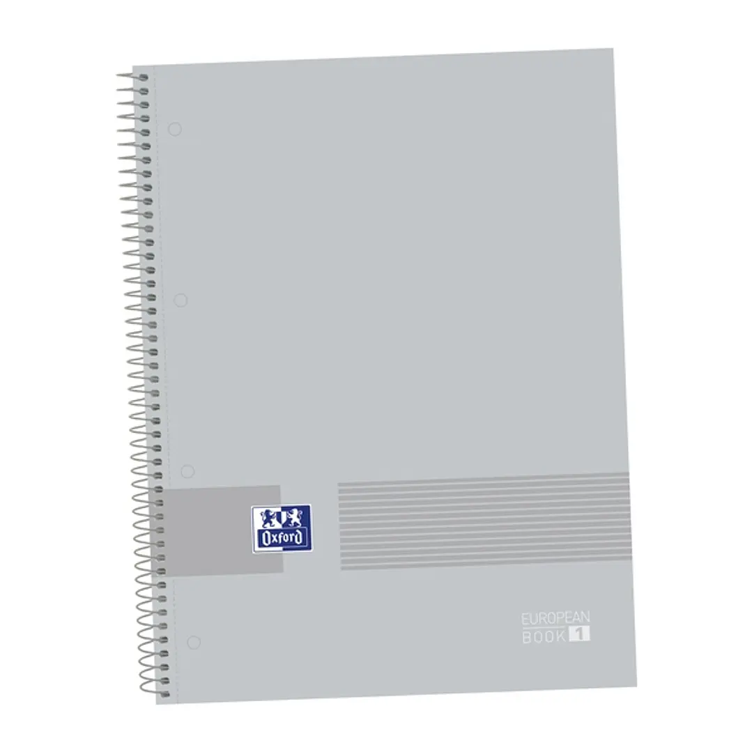 Oxford & You A4+ Europeanbook - Tapa Extradura - 80 Hojas - Cuadricula 5x5 - Color Gris 1