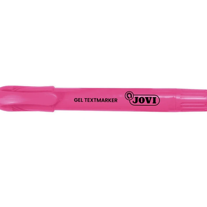 Jovi Gel Textmarker Marcador de Texto Fluorescente - Gel en Seco - No Necesitan Punta - No Traspasan - Secado Rapido - Aptos para Luz Negra - Color Ro 1