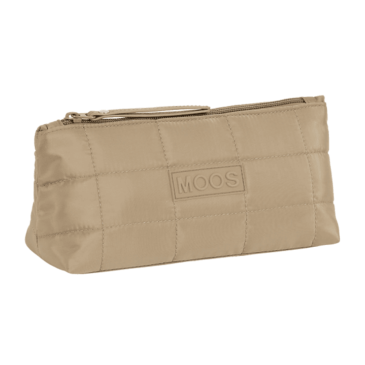 Safta Moos Capsula Camel Neceser Compacto de 2L - Cremallera - Cuadradro - Acolchado - 230x80x120mm - Color Arena 1
