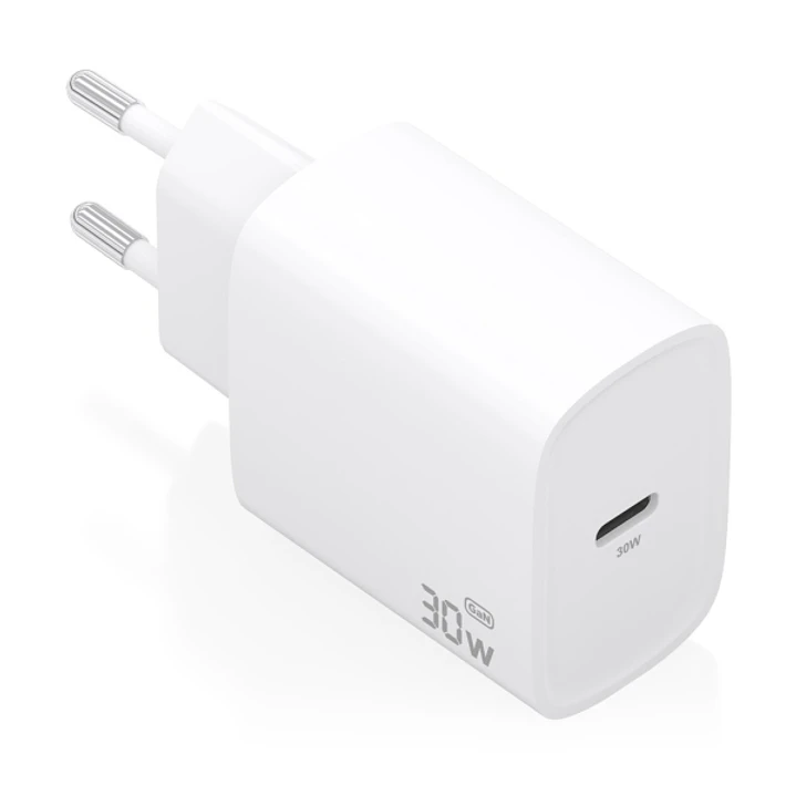 Aisens Cargador GaN 30W - USB-C PD3.0 - Tecnologia AI para Detectar Protocolo y Velocidad de Carga - Color Blanco 1