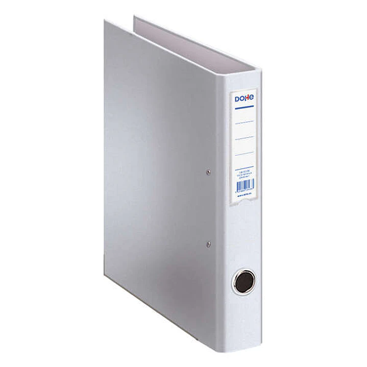 Dohe Carpeta de 2 Anillas Mixtas 40mm - Tamaño A4 - Medidas 285x320x60mm - Ollao y Tarjetero en Lomo - Carton Forrado con Polipropileno - Color Blanco 1