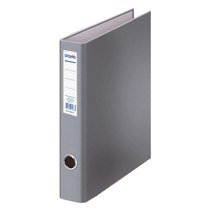 Dohe Carpeta de 2 Anillas Mixtas 40mm - Tamaño A4 - Medidas 285x320x60mm - Ollao y Tarjetero en Lomo - Carton Forrado con Polipropileno - Color Gris 1