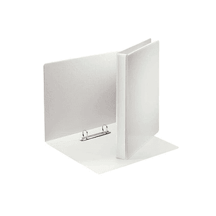Esselte Carpeta Canguro Gama Basica 40mm - Mecanismo 2 Anillas Mixtas - Capacidad 380 Hojas A4 - Certificado Fsc - Color Blanco