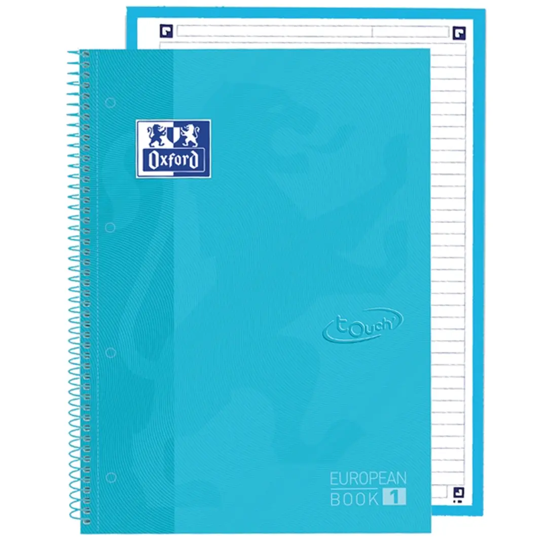 Oxford School Touch Europeanbook 1 Cuaderno A4+ 80 Hojas Microperforadas 1 Linea - Tapa Extradura - Color Azul 1