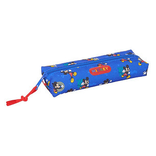 Safta Mickey Mouse Today Portatodo - Cremallera - Goma Elastica - 0.53L - 220x70x40mm - Color Azul
