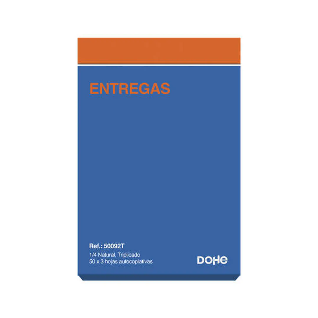 Dohe Talonario de Entregas - Cuarto Natural - 50x3 Hojas Autocopiativas - Triplicado 1