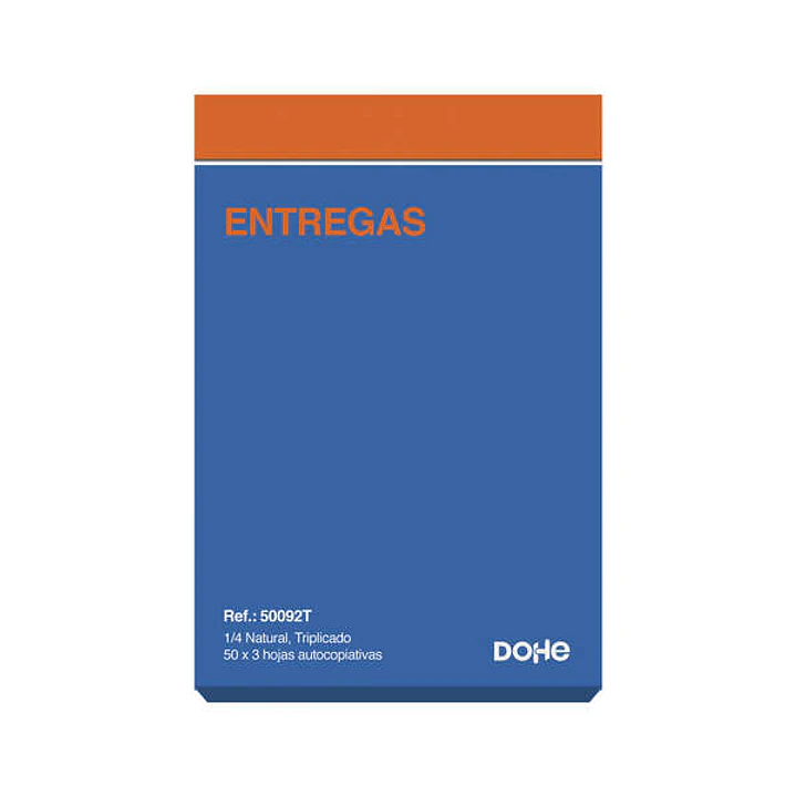 Dohe Talonario de Entregas - Cuarto Natural - 50x3 Hojas Autocopiativas - Triplicado 1