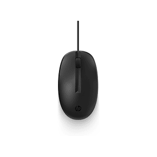 HP 125 Raton USB - Sensor Optico 1200 DPI - Diseño Ambidiestro Ergonomico - 3 Botones con Rueda de Desplazamiento - Color Negro
