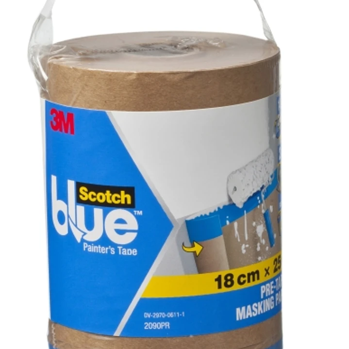 Scotchblue Premium Papel con Cinta de Enmascarar - 180mm x 25m - Color Marron 1