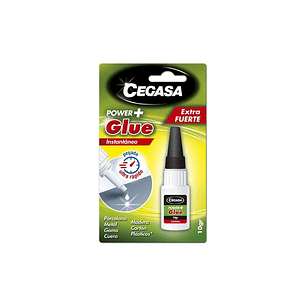 Cegasa Power Glue Pegamento Instantaneo 10gr - Alta Resistencia - Secado Rapido - Facil Aplicacion - Color Transparente