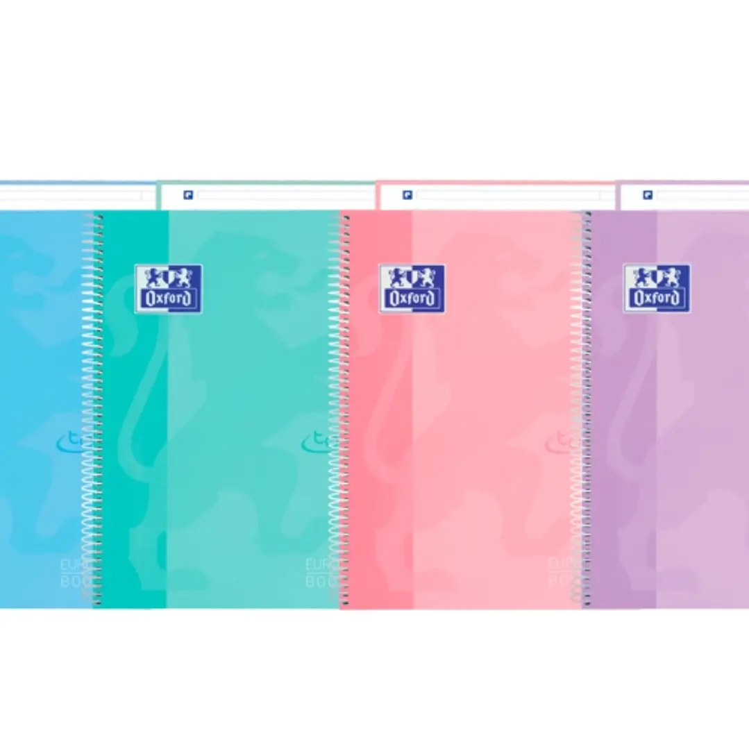 Oxford School Touch Europeanbook 1 Cuaderno A4+ 80 Hojas Microperforadas 1 Linea - Tapa Extradura - Colores Surtidos 1
