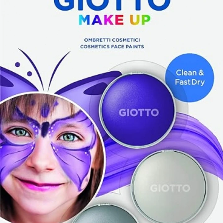 Giotto Make Up Butterfly Pack con 3 Maquillajes Faciales de Tematica Mariposa - Se Lava con Agua - Dermatologicamente Testado - Colores Surtidos 1