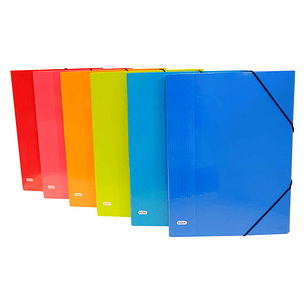 Elba Color Life Clasificador Tamaño Folio con 12 Separadores - Lomo de 25mm - Con Solapa y Cierre de Gomas - Resistente y Duradero - Colores Surtidos