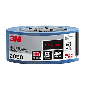 3M Cinta de Enmascarar Profesional - 48mm x 50m - 100% PEFC - Multisuperficie - Color Azul