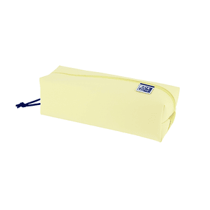 Oxford Live & Go Estuche Cuadrado Grande - Material Acolchado - Goma Elastica para unirlo al Cuaderno - Color Amarillo