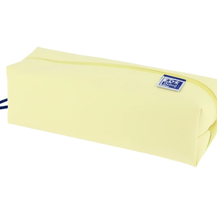 Oxford Live & Go Estuche Cuadrado Grande - Material Acolchado - Goma Elastica para unirlo al Cuaderno - Color Amarillo 1