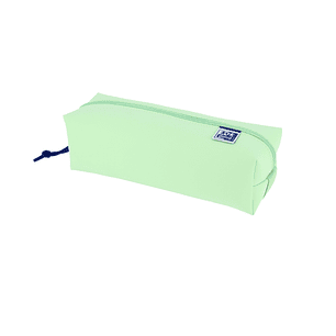 Oxford Live & Go Estuche Cuadrado Grande - Material Acolchado - Goma Elastica para unirlo al Cuaderno - Color Verde