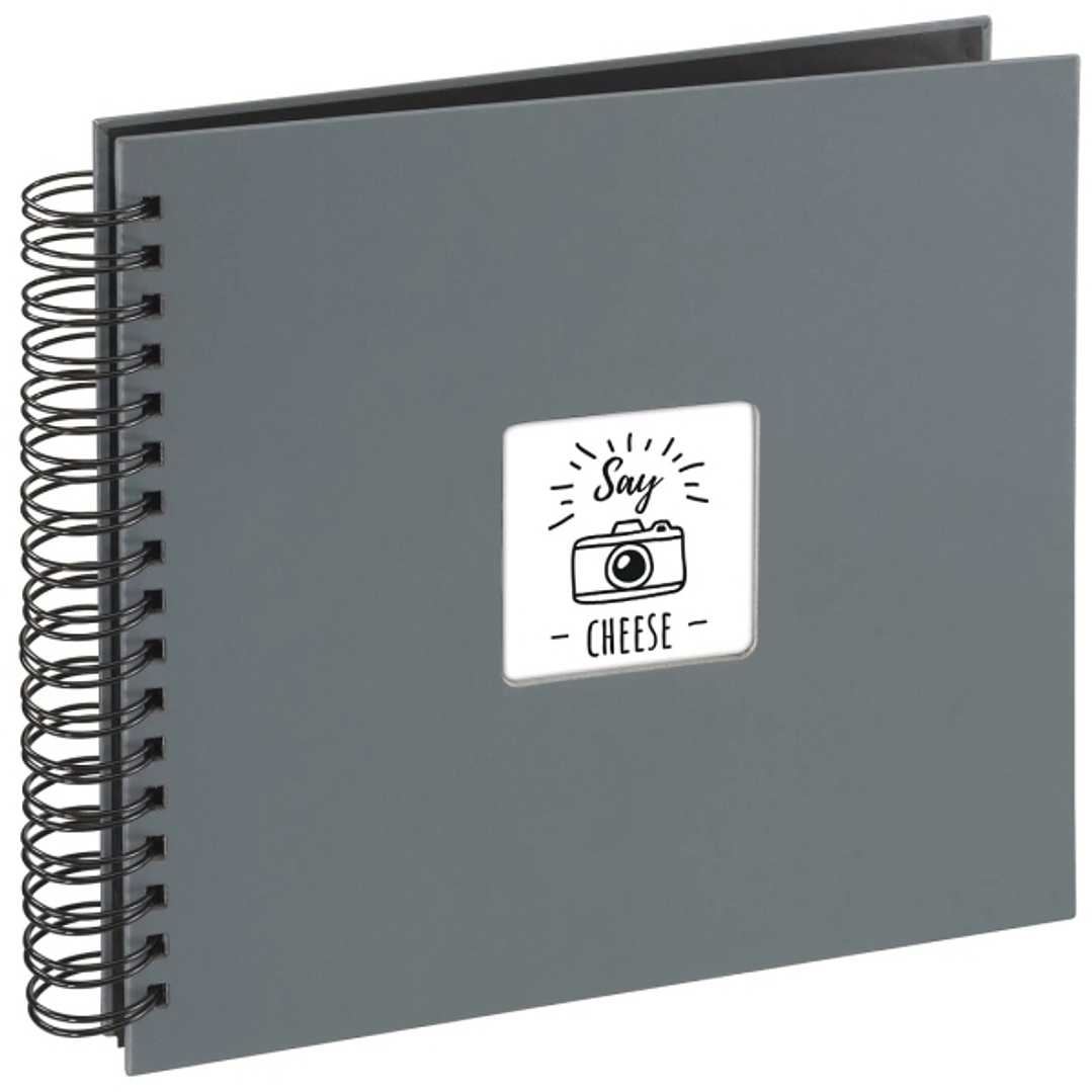 Hama Fine Art Album de Fotos con Espiral - 50 Paginas Negras - 28x24cm - Color Gris 1