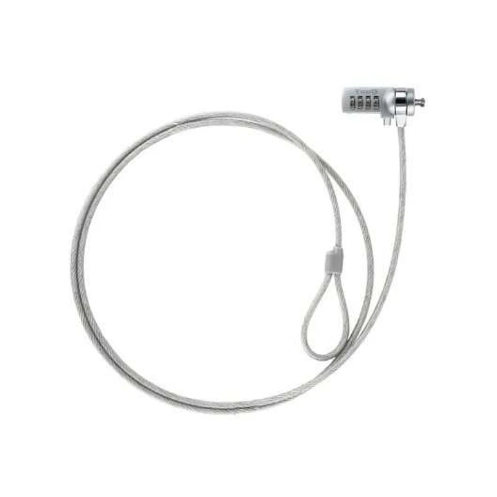 Tooq Cable de Seguridad Universal con Combinacion para Portatiles - Bloqueo de 4 Digitos - Acero 4.5mm - Longitud 1.50m 1
