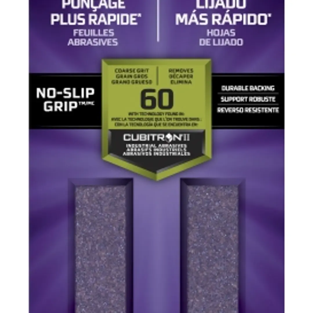 3M Pro Grade Precision Faster Hojas de Lijado - Grano 60 Grueso - 9.31x22.8cm - Rendimiento Superior - Reduccion de Fatiga - Color Lavanda 1