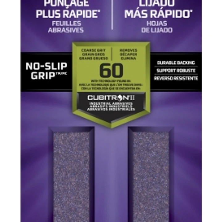 3M Pro Grade Precision Faster Hojas de Lijado - Grano 60 Grueso - 9.31x22.8cm - Rendimiento Superior - Reduccion de Fatiga - Color Lavanda 1