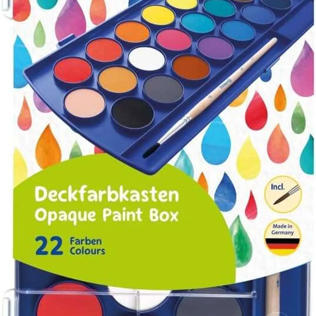 Pelikan Acuarelas Escolares - 22 Colores - Faciles de Diluir - Resistentes a la Luz - Incluye 1 Pincel 1