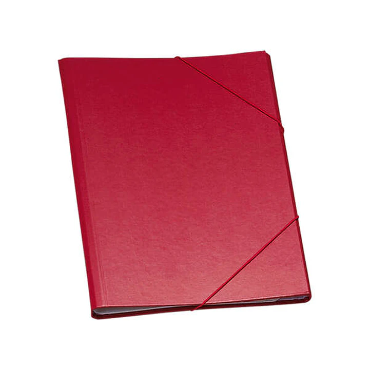 Dohe Carpeta Clasificadora 12 Departamentos - Formato Folio - Carton Plastificado - Cierre con Gomas - Color Rojo 1