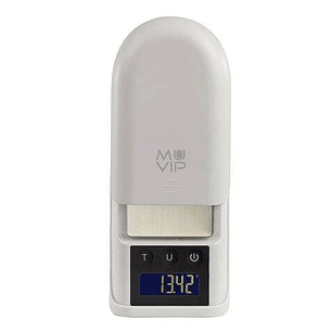 Muvip Bascula de Bolsillo Digital - Superficie Acero Inoxidable - Sensor de Alta Precision - Apagado Automatico - Peso Max. 0.300kg