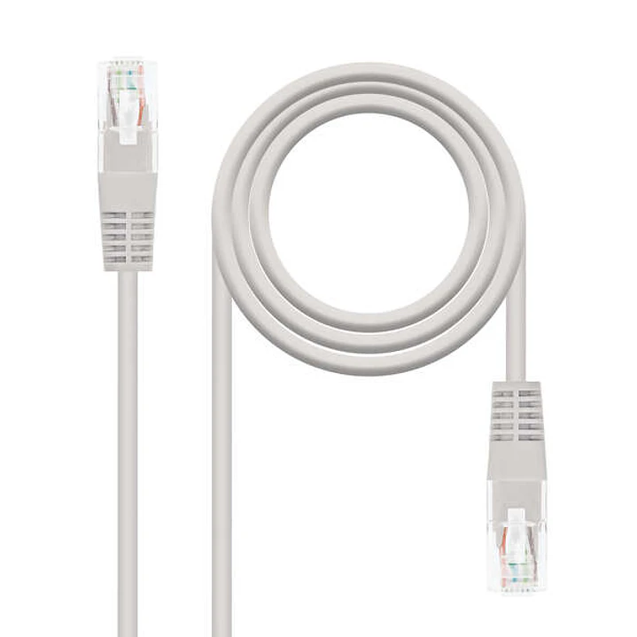 Nanocable Cable de Red Latiguillo RJ45 Cat.6 UTP AWG24 10m - Color Gris 1