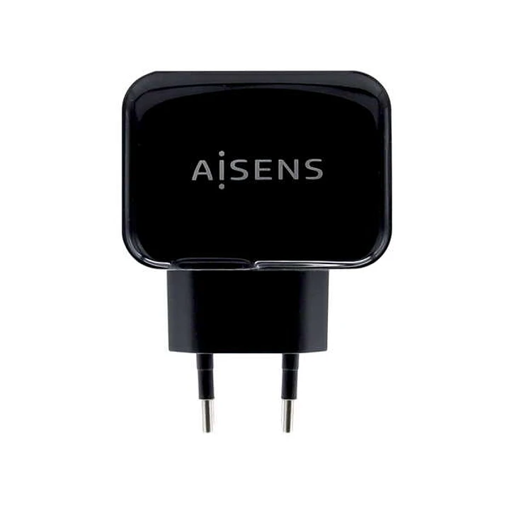 Aisens Cargador USB 17W 5V/3.4A - 2xUSB con Control AI - Color Negro 1