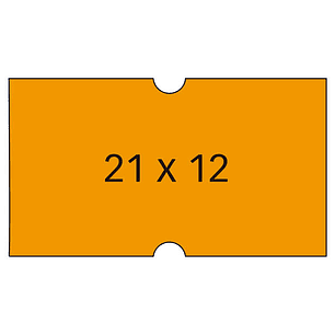 Apli Etiquetas Naranjas para Maquinas de Precios de 1 Linea - Tamaño 21x12mm - Pack de 6 Rollos - Adhesivo Permanente - Compatibles con Modelos 101418