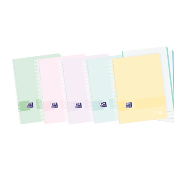 Oxford Live & Go A6+ Europeanbook - Tapa de Plastico Resistente - Cuaderno con 120 Hojas - Formato A6+ - Cuadricula 5x5 - Colores Surtidos 1