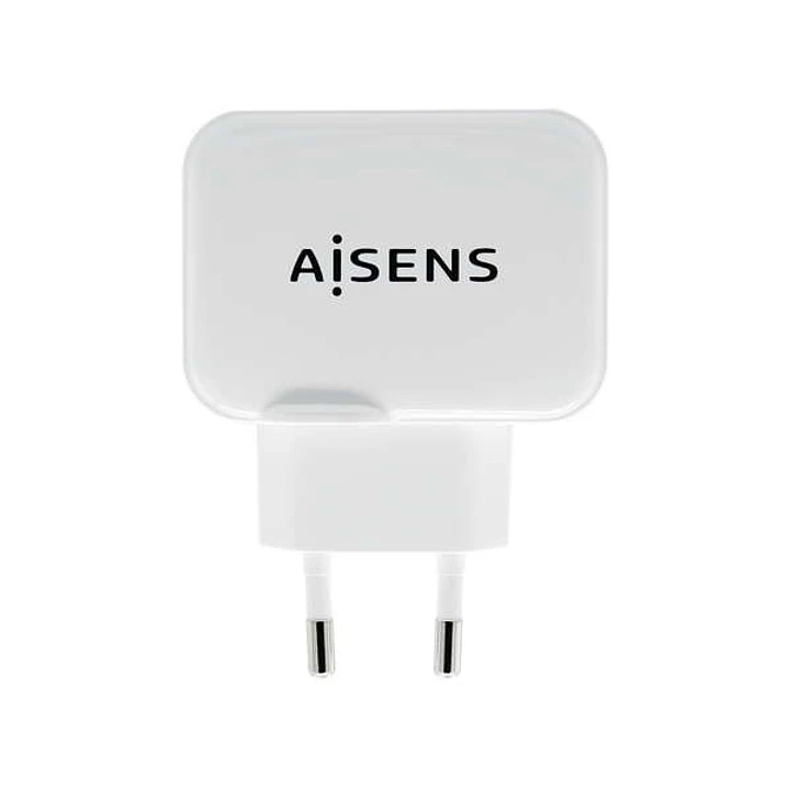 Aisens Cargador USB 17W 5V/3.4A - 2xUSB con Control AI - Color Blanco 1