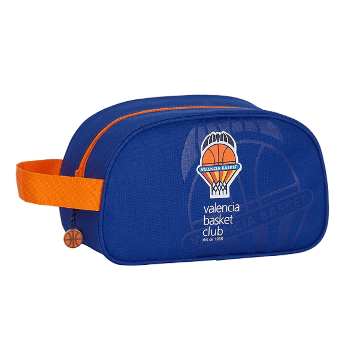 Safta Valencia Basket Neceser de 5L - Cremallera - Asa Lateral - Adapatable a Carro - 260x120x150mm - Color Azul Oscuro 1