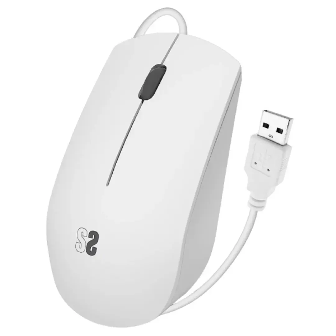 Subblim Ratón óptico Business - Todoterreno - Silent Click - Ergonómico - Libertad con cable - Sencillez y minimalismo - Color Blanco 1