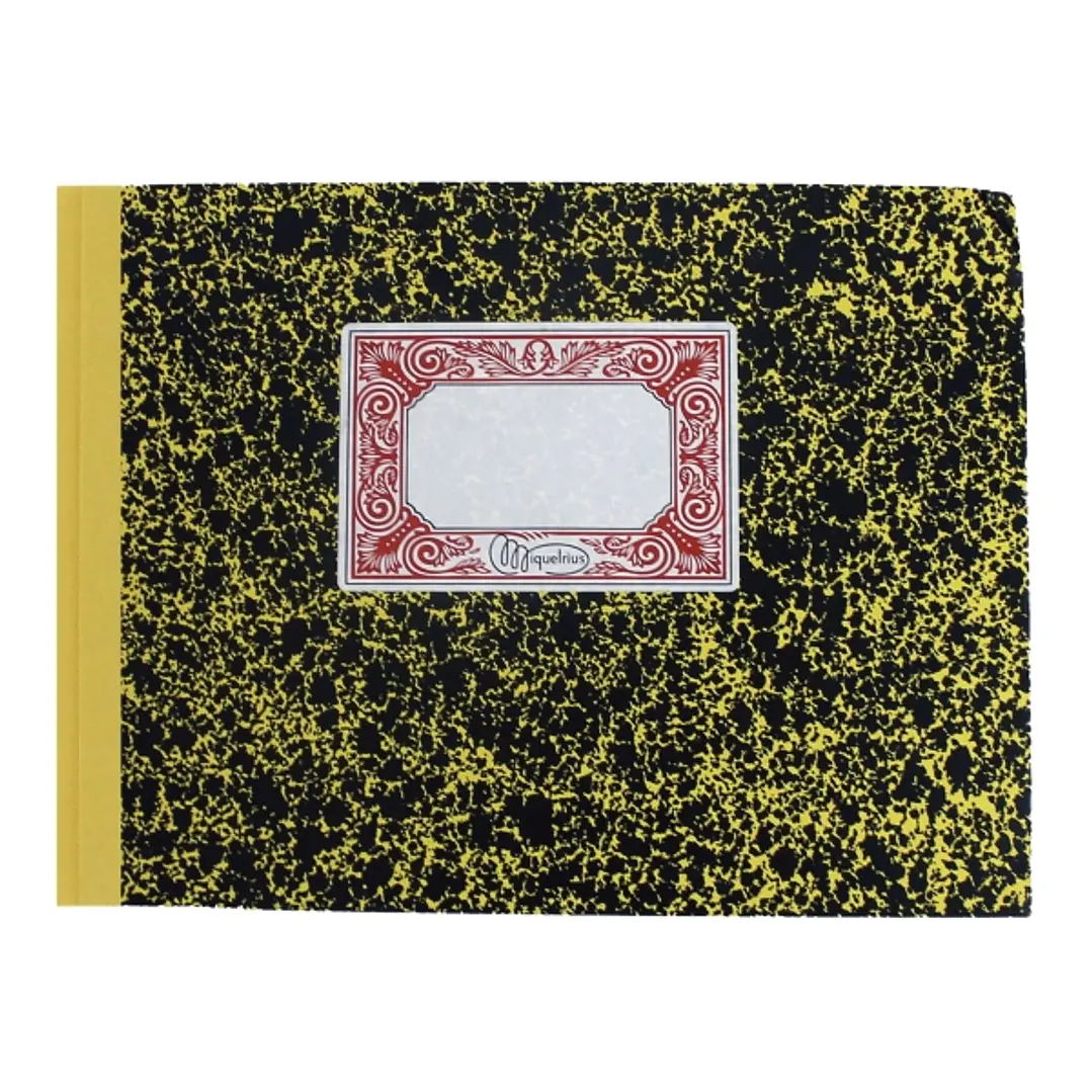 Miquel Rius Cuaderno Cartone Cuentas Corrientes Tamaño 4º Apaisado 100 Hojas - Cubiertas de Carton Contracolado - Lomo de Tela Engomada - Color Rojo J 1