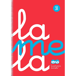 Lamela Cuaderno Espiral con 80 Hojas de 90g/m2 con Margen - Formato Cuarto - Pauta Cuadrovia de 3mm - Cubierta Extra Dura - Papel Offset Blanco Extra 