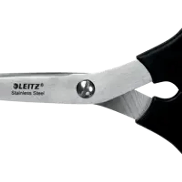 Leitz Tijeras de Acero Inoxidable 16.5cm - Ideales para Casa, Colegio, Oficina - Color Negro 1