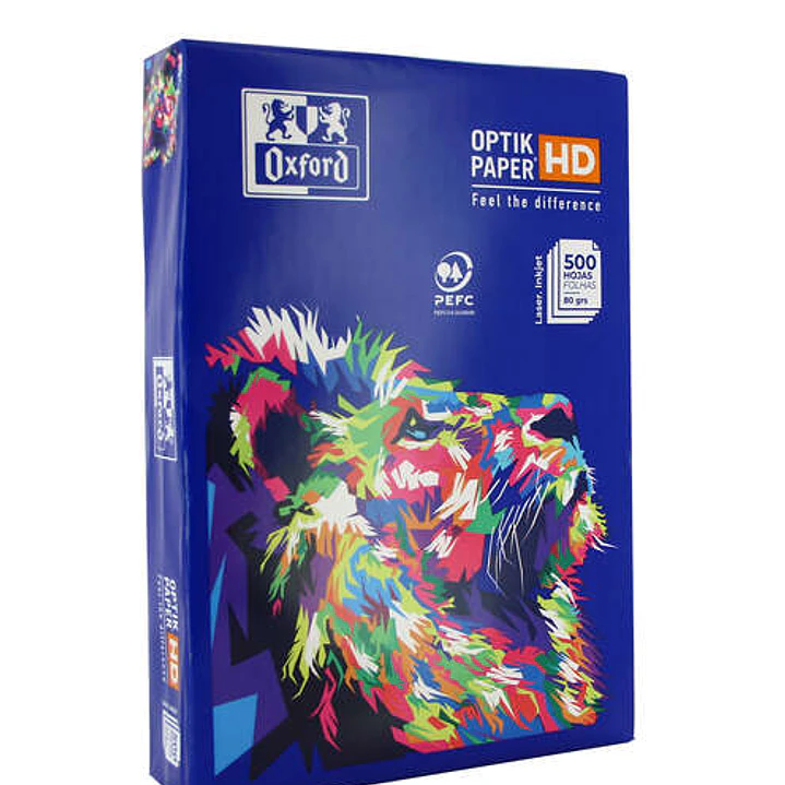 Oxford Optikpaper HD Paquete de 500 Hojas de Papel para Impresora A4 80gr - Compatible con Laser & Inkjet - Alta Calidad de Impresion - Color Blanco 1