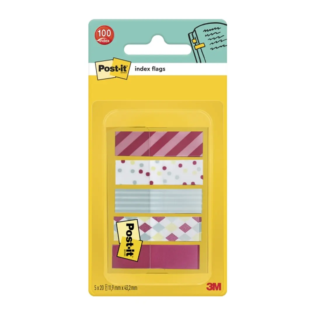 Post-It Index Dispensador con 100 Marcadores de Indice Reposicionables - Forma Rectangular - Colores Surtidos 1