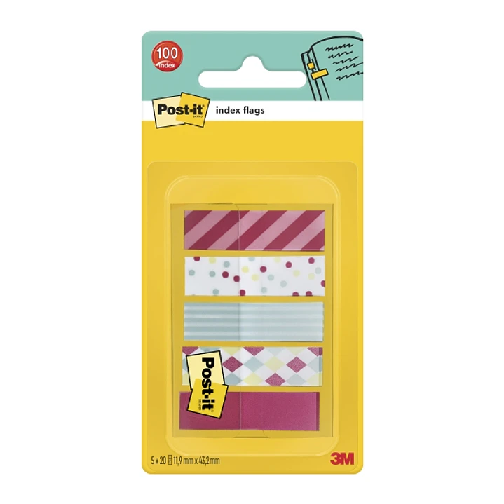 Post-It Index Dispensador con 100 Marcadores de Indice Reposicionables - Forma Rectangular - Colores Surtidos 1