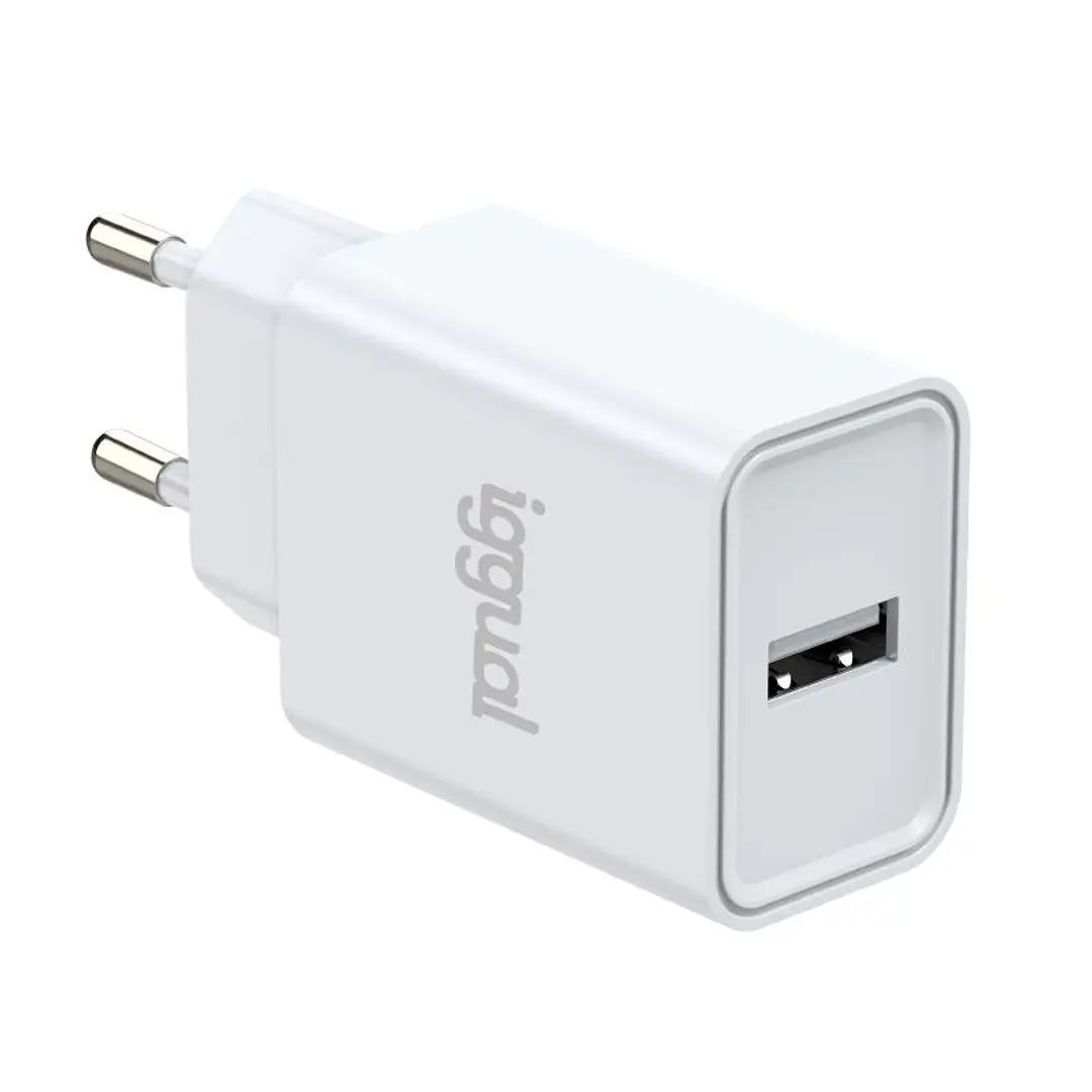 iggual Cargador de pared 1xUSB-A 5V/2.4A (12W) 1