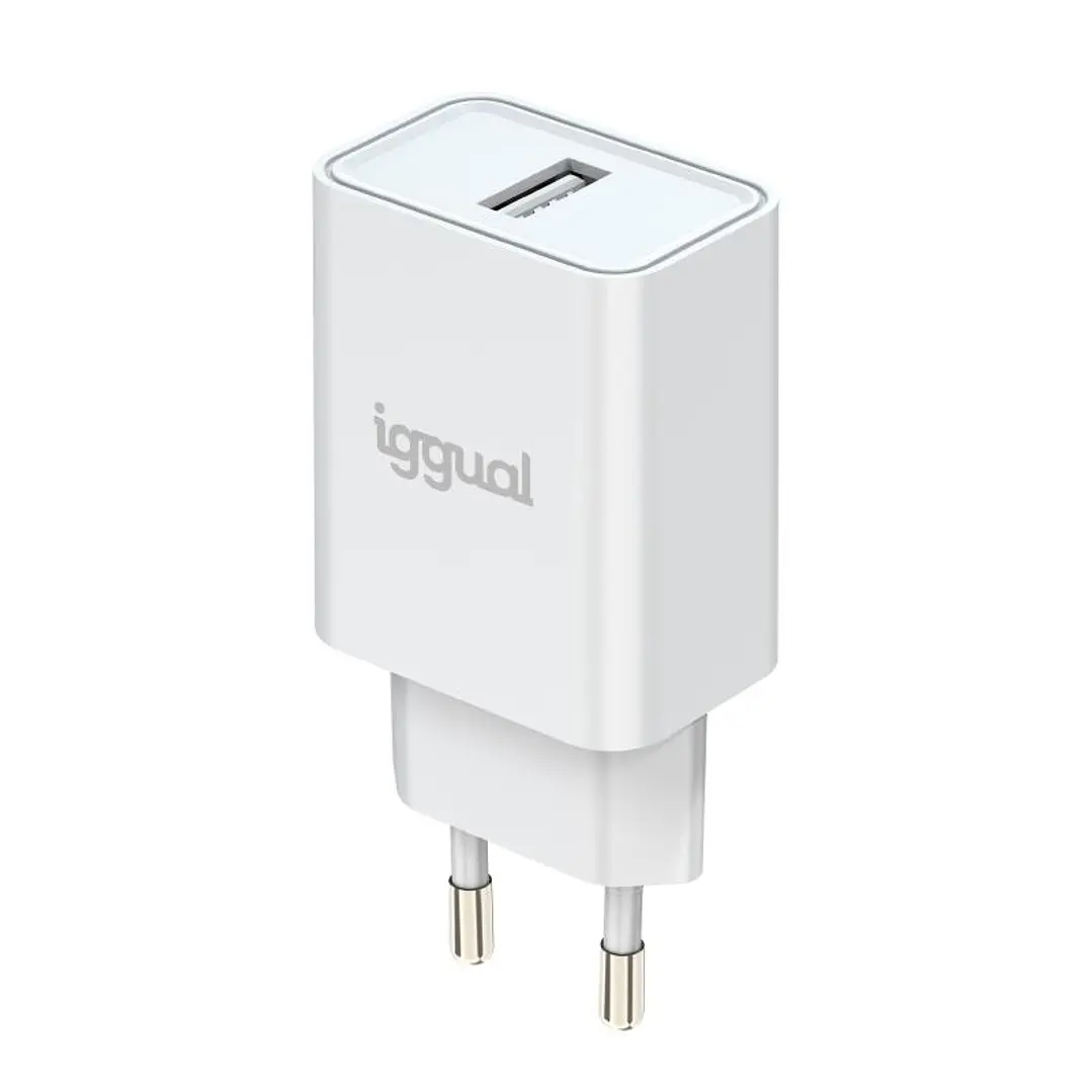 iggual Cargador de pared 1xUSB-A 5V/2.4A (12W) 3