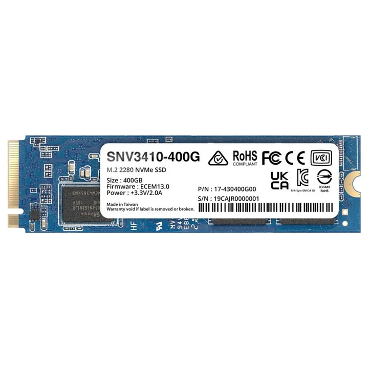 Synology SNV3410-400G SSD NVMe PCIe 3.0 M.2 2280 1