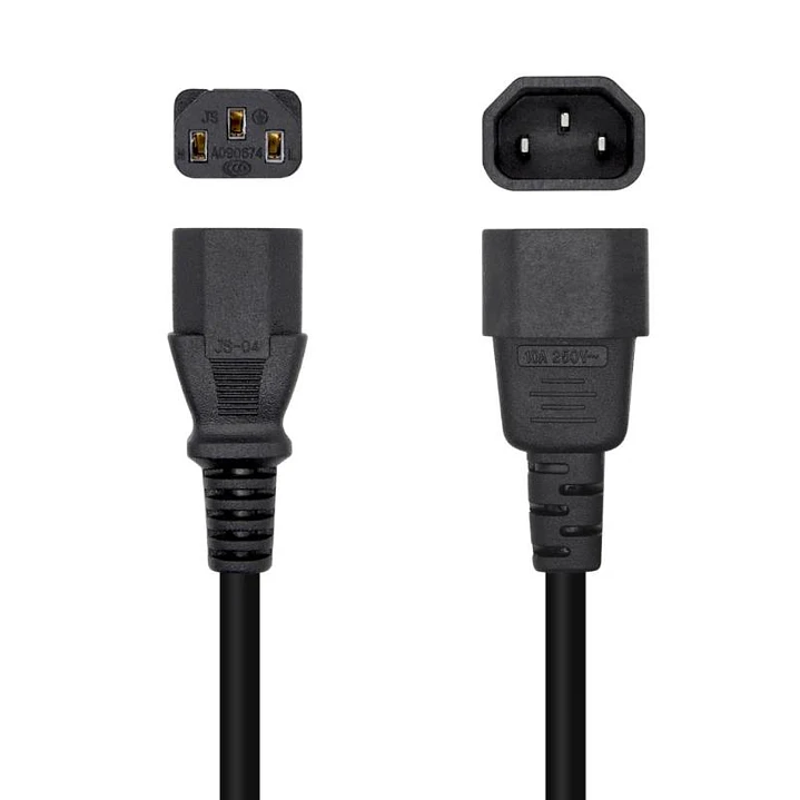 Aisens Cable alimentación C13/H-C14/M negro 1.5m 2